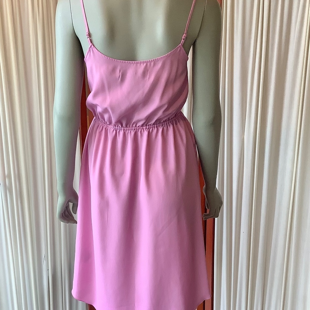 Kardashian Kollection KK Women’s Pink Slip Dress High Low Hem V Neck XS - Picture 4 of 7